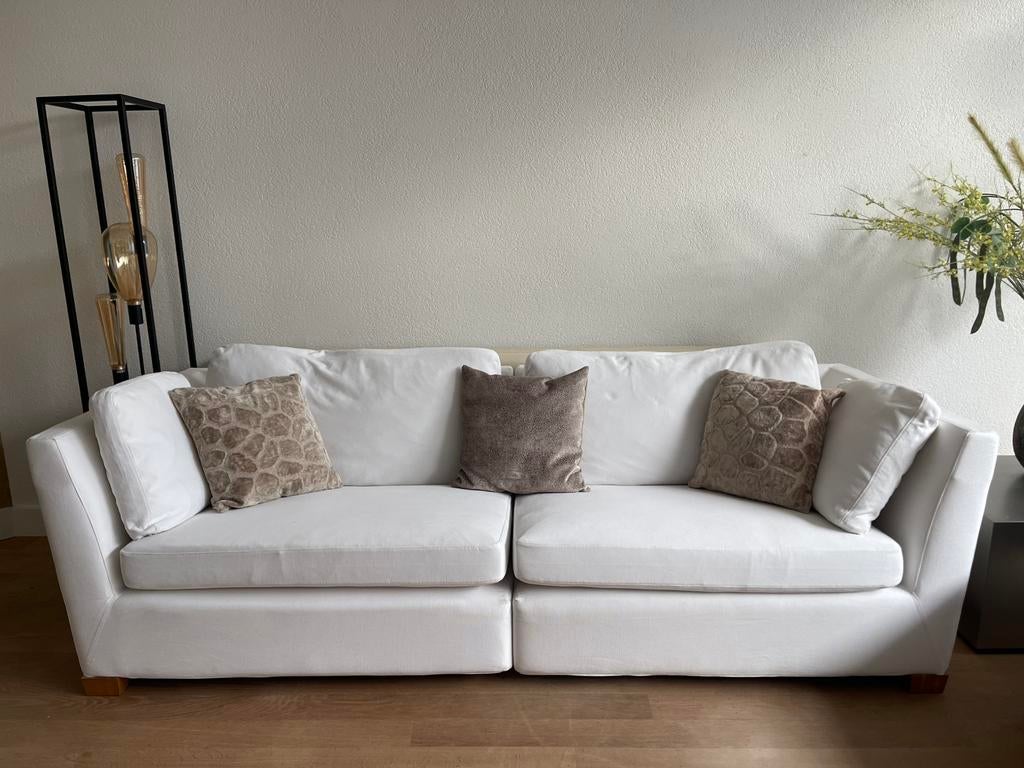 IKEA STOCKHOLM bank 3,5-zits wit | 238 cm lang, Huis en Inrichting, Banken | Bankstellen, 200 tot 250 cm, 75 tot 100 cm, Ophalen