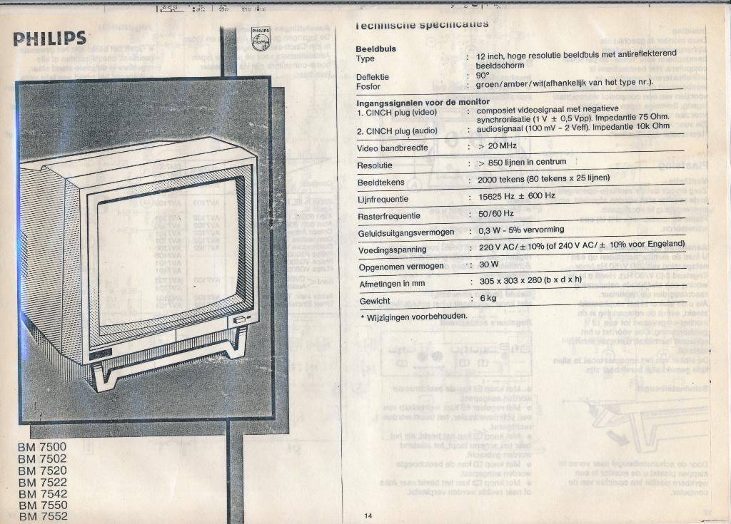 Te koop: map met TV service documentatie van o.a. Philips ea, Ophalen of Verzenden, Gebruikt