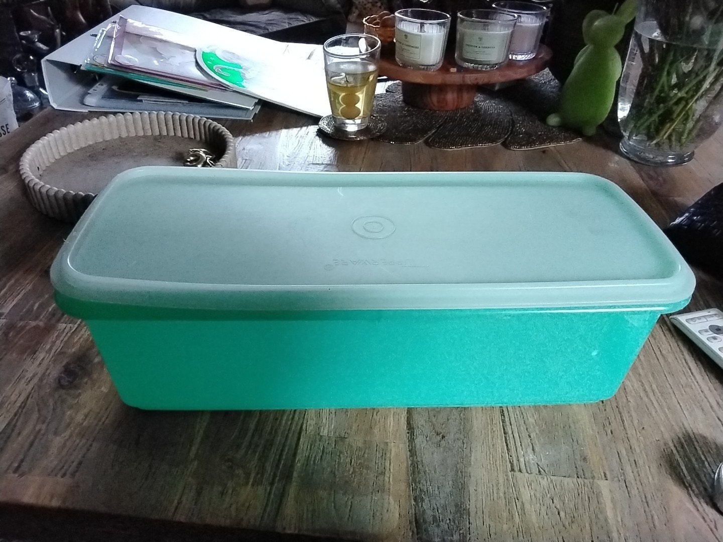 Tupperware bewaarbak, Ophalen of Verzenden, Zo goed als nieuw, Groen, Geschikt voor vriezer
