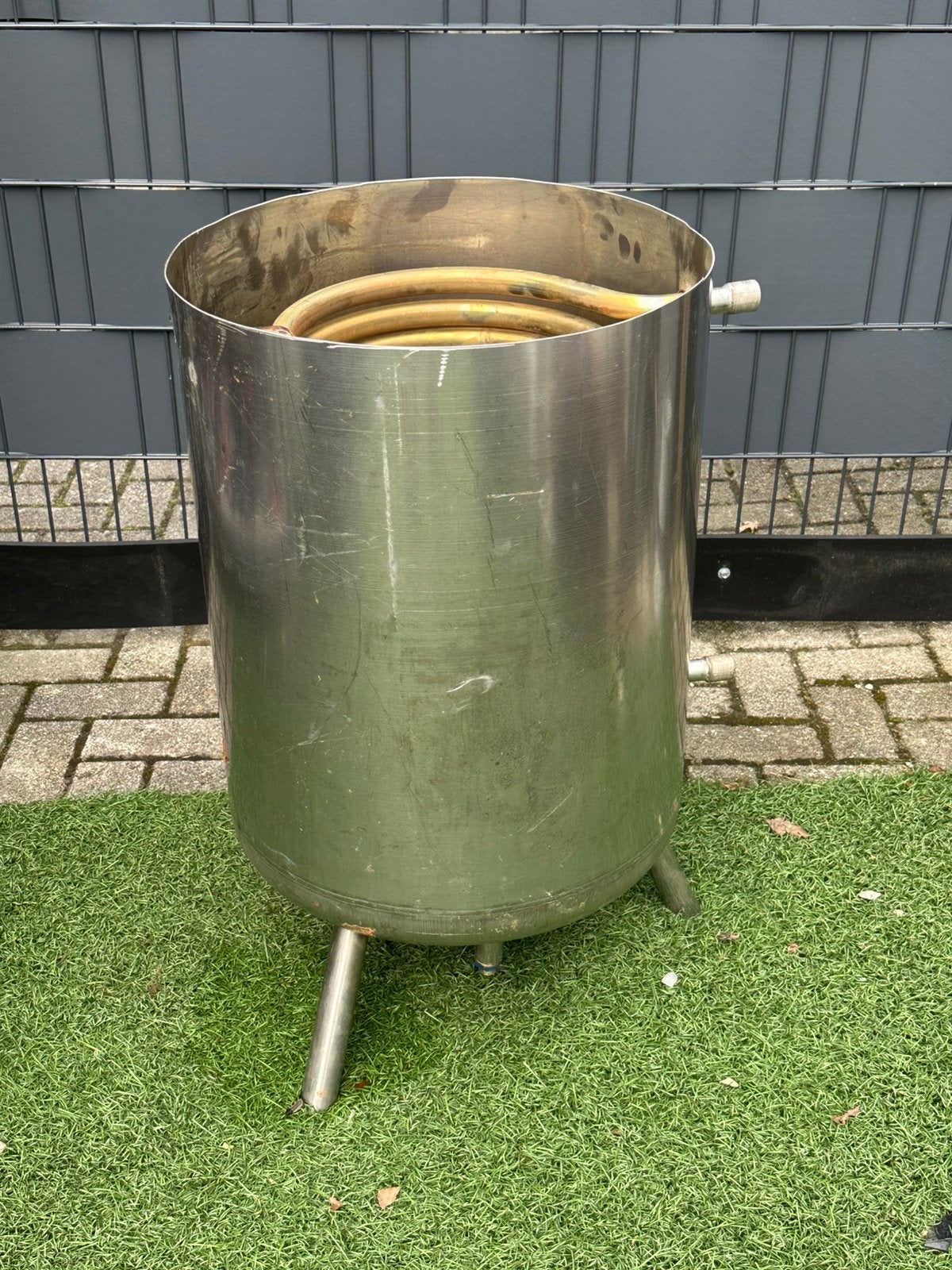 Houtgestookte zwembadkachel RVS316– zout- en chloorbestendig, Tuin en Terras, Zwembad-toebehoren, Ophalen of Verzenden, Zo goed als nieuw