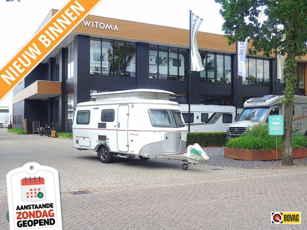 Eriba Touring Legend 542 ZONDAG 11 OKT OPEN HUIS, 4 tot 5 meter, Eriba, Reservewiel, 2 aparte bedden