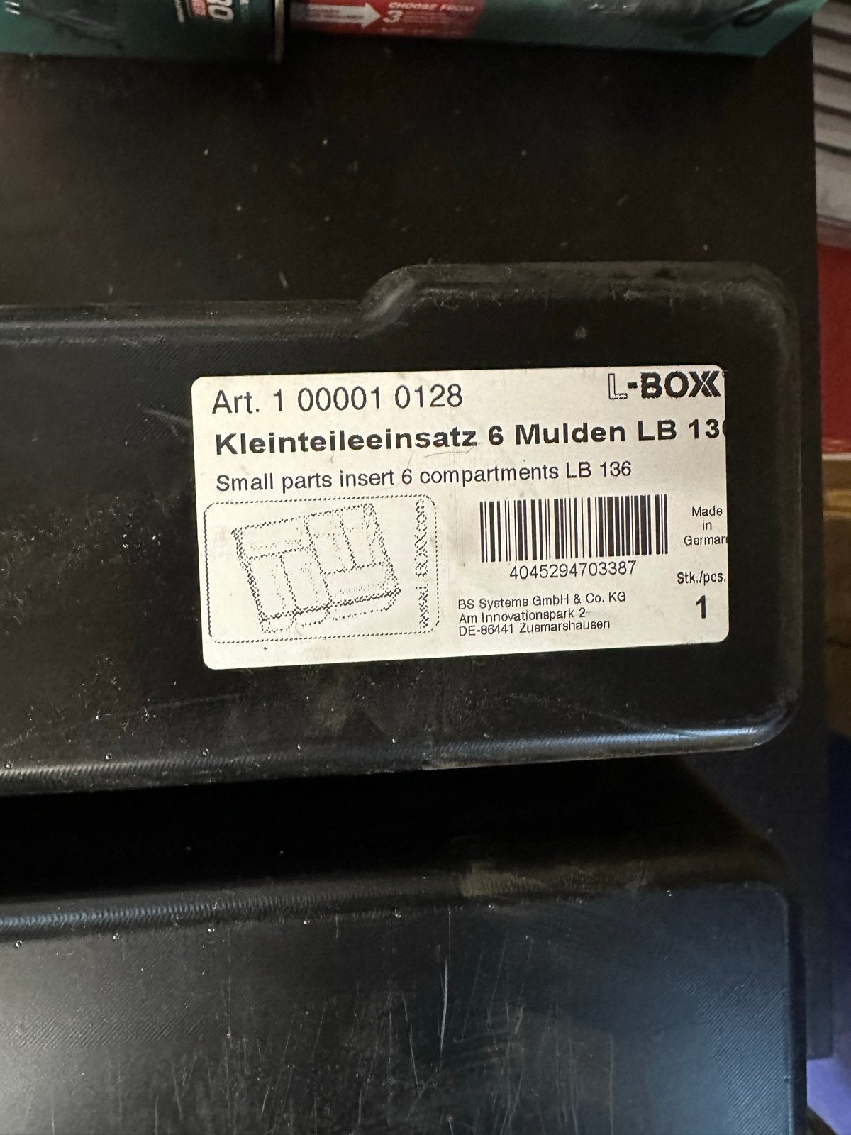 L-Box inzet met 6 vakken - Kleine onderdelen organizer, Ophalen, Gebruikt