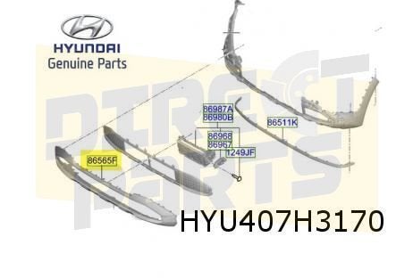 Hyundai Inster (1/25-) afdekking voorbumpergrille onder (te