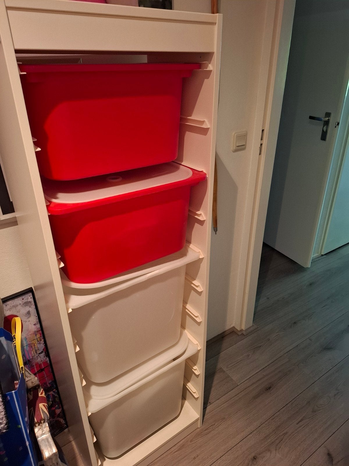 IKEA Trofast opbergrek met bakken, Ophalen