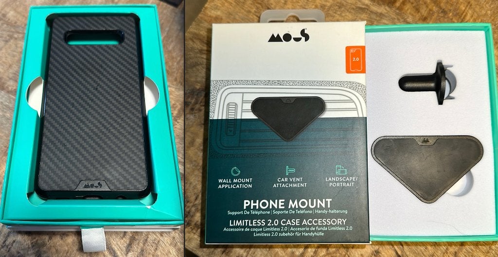 Nieuwe Mous Case+telefoonhouder voor Samsung Galaxy s10+, Ophalen of Verzenden, Nieuw, Hoesje of Tasje