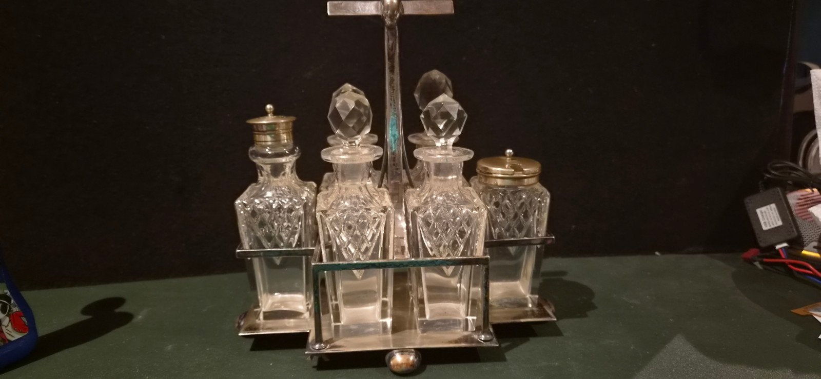 Antiek azijnstel Art Deco, Ophalen of Verzenden