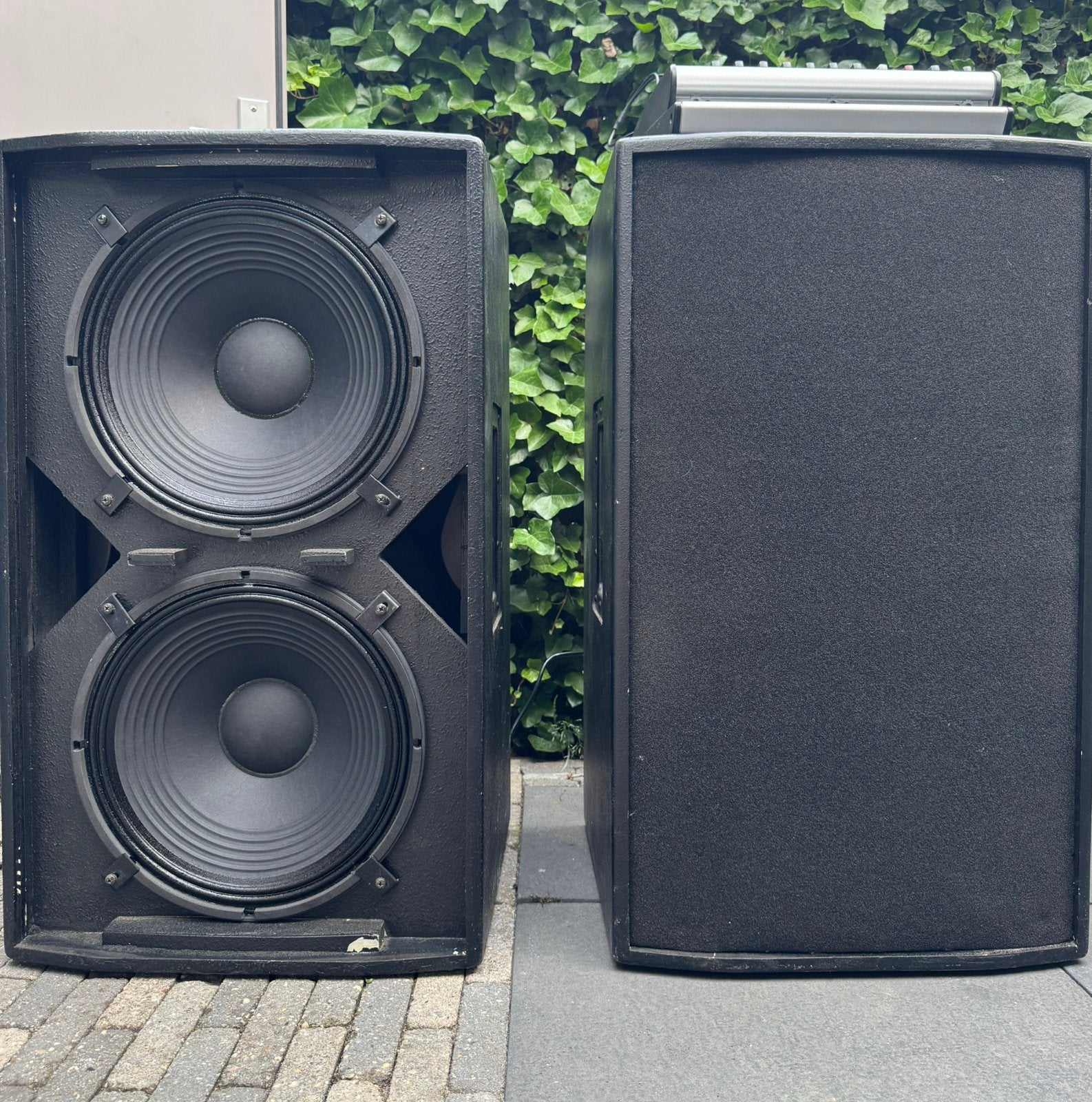2 dubbel 15” subwoofers AA-craaft / geluidsinstallatie, Subwoofer, Zo goed als nieuw, 120 watt of meer, Ophalen