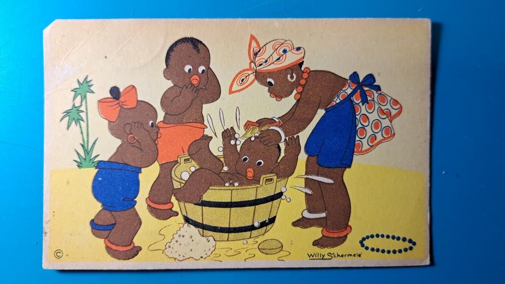 Willy Schermelé . Afro kids in badje. Dat valt niet mee!, Ophalen of Verzenden, 1940 tot 1960, Gelopen