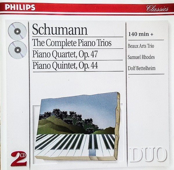 Schumann- Beaux Arts Trio Piano Trios dubbel CD, Boxset, Ophalen of Verzenden, Romantiek, Schumann