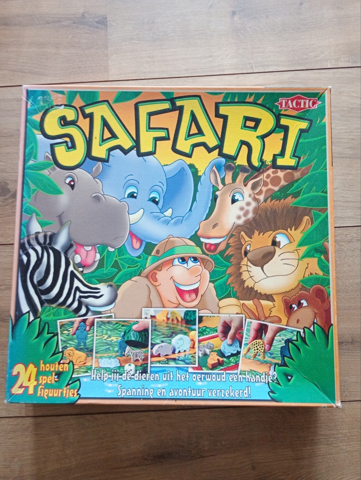 Safari Bordspel Tactic - Compleet met houten figuren, Hobby en Vrije tijd, Gezelschapsspellen | Bordspellen, Ophalen of Verzenden
