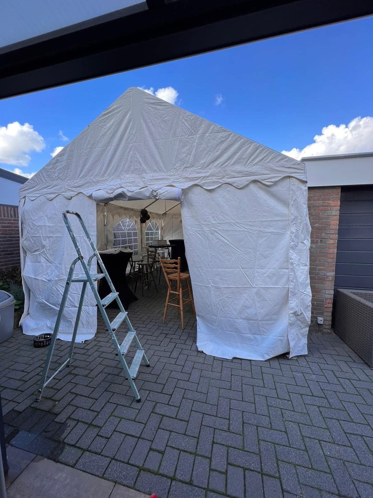 Zware Kwaliteit PVC Partytent met Zijwanden 4x6, Ophalen, Gebruikt, Partytent, 2 meter of meer