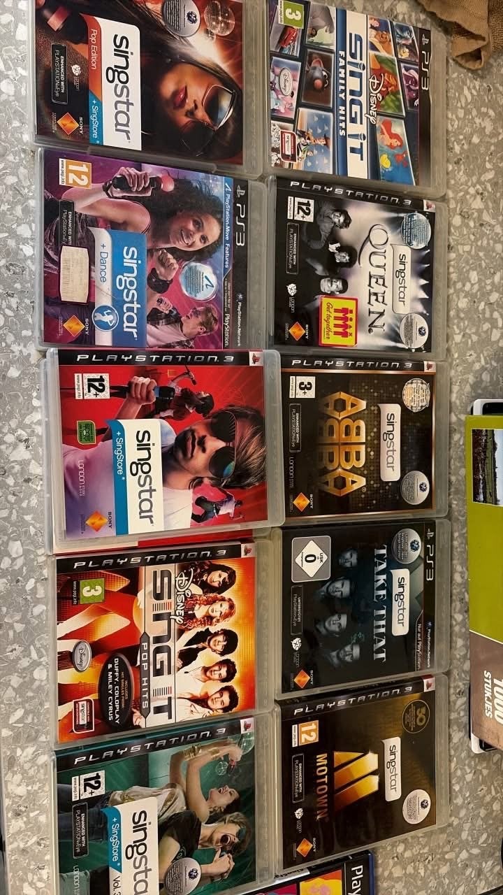 PlayStation 3 met Singstar microfoons en games, Ophalen, Muziek, Gebruikt, Eén computer