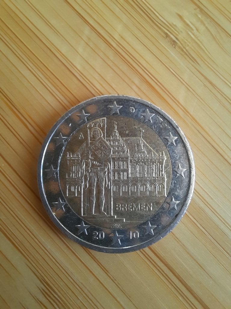 Munt 2 Euro - Duitsland 2010 - Bremen A, Postzegels en Munten, Ophalen of Verzenden, Duitsland, 2 euro, Losse munt
