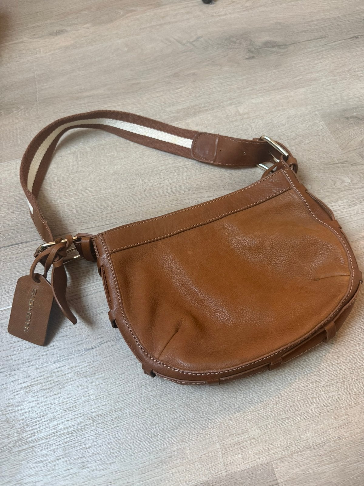 GIO GINI, Ophalen of Verzenden, Zo goed als nieuw, Bruin, Handtas