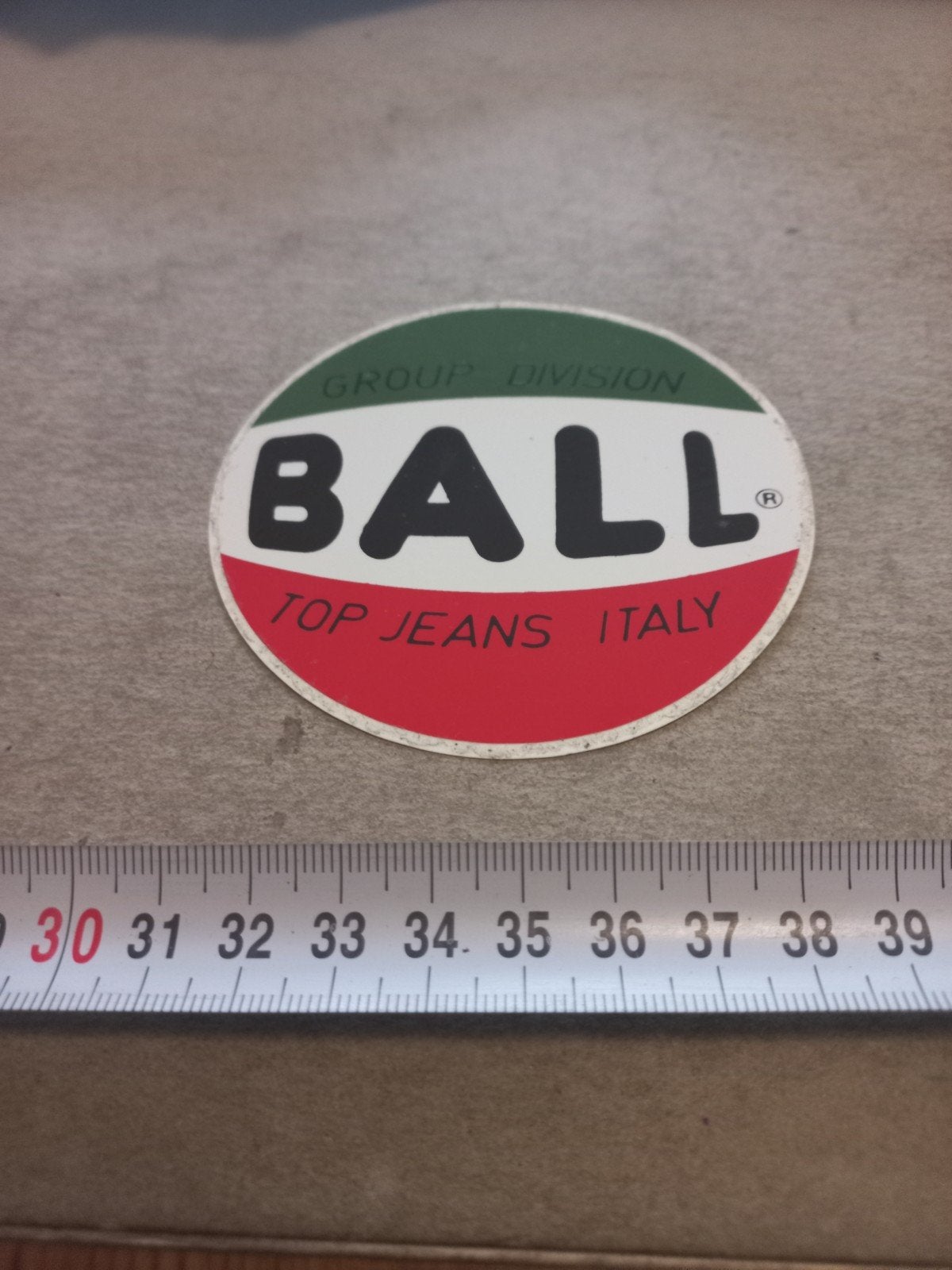 Vintage Ball Top Jeans Italy Sticker - Groep Divisie, Ophalen of Verzenden, Gebruikt, Overige typen