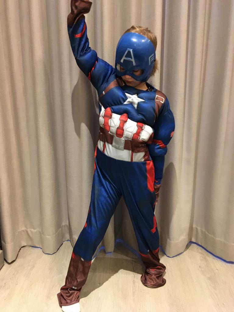 Nieuw captain america pak maat 98/104, Ophalen of Verzenden, Nieuw, 104 of kleiner, Jongen of Meisje