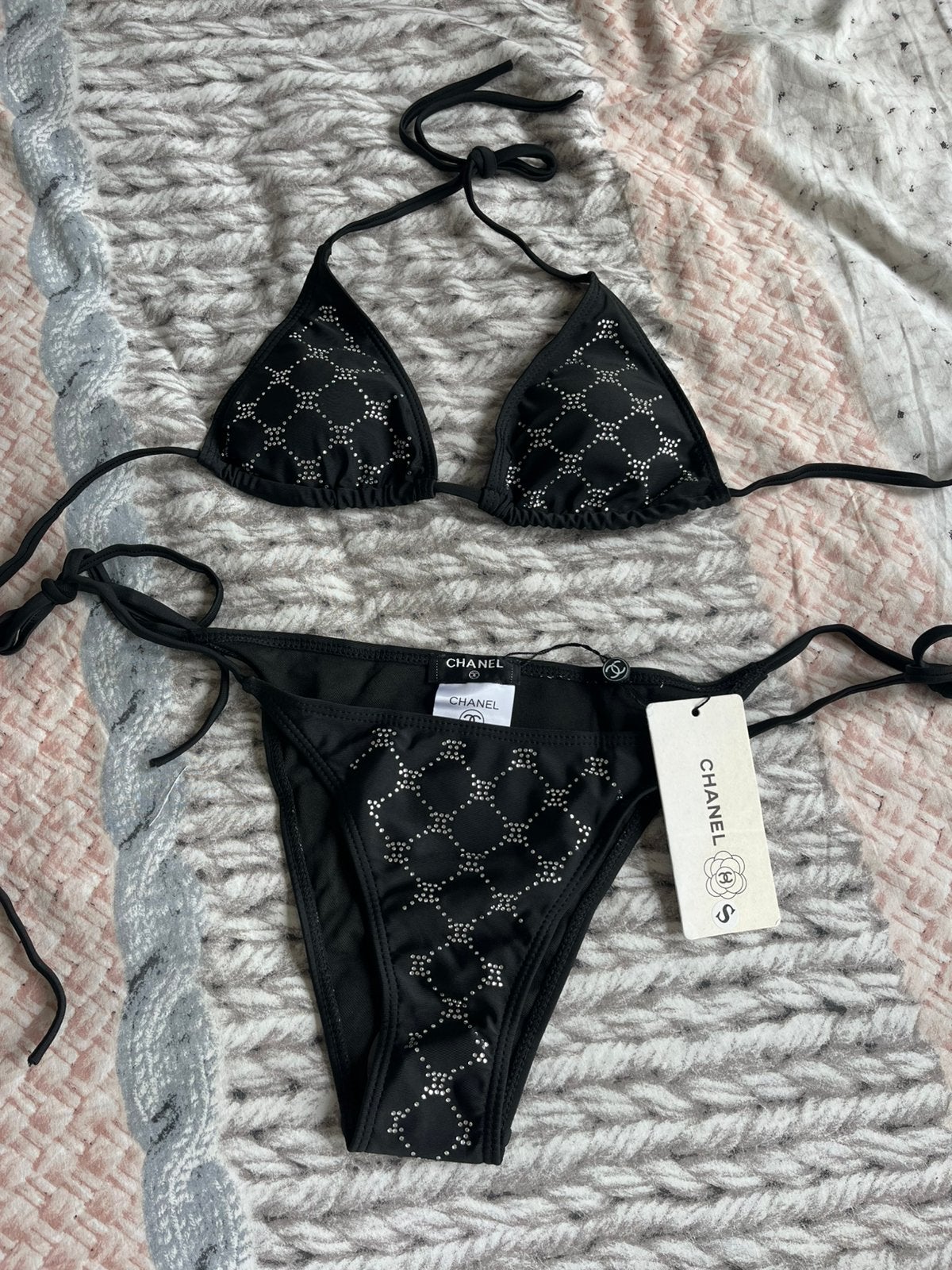 Design glitter bikini, Kleding | Dames, Ophalen of Verzenden, Zo goed als nieuw, Bikini