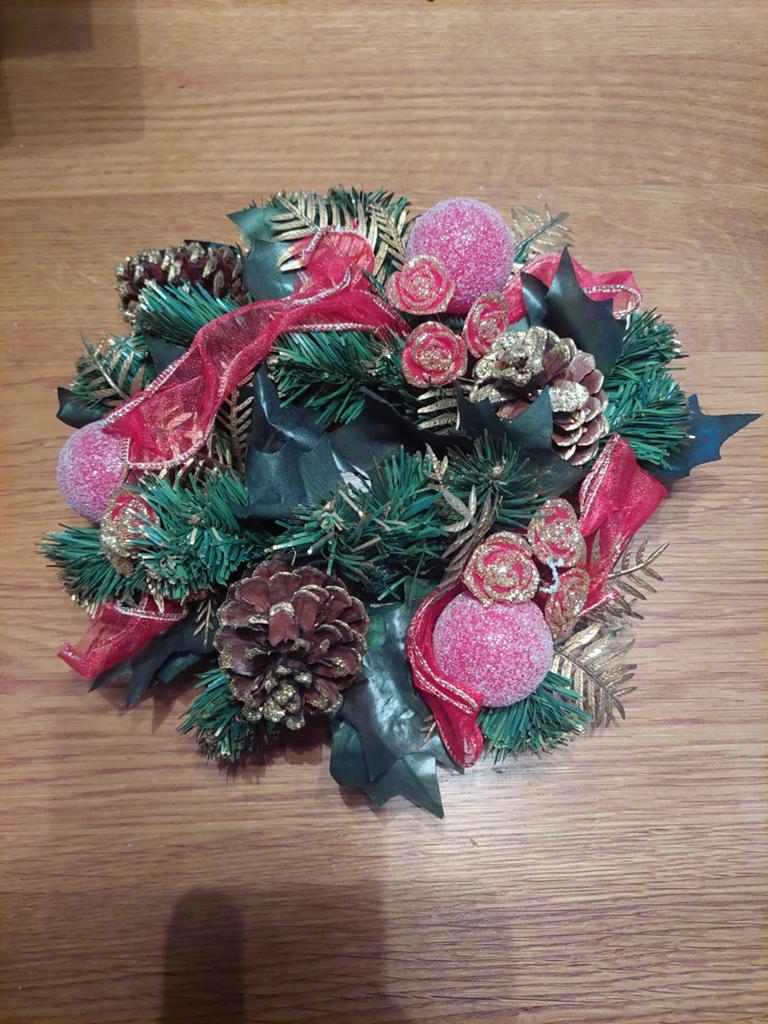 Kerst kransje versierd, Huis en Inrichting, Woonaccessoires | Kransen, Ophalen of Verzenden, Zo goed als nieuw