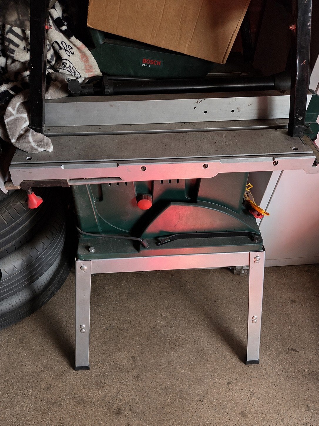 Bosch PTS 10 Zaagtafel, Doe-het-zelf en Verbouw, Gereedschap | Zaagmachines, Ophalen, Gebruikt, Overige typen, 30 tot 70 mm