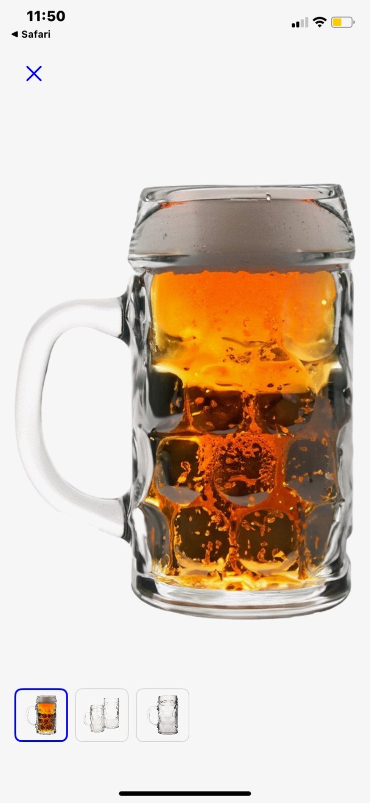 Oktoberfest Echte  Glazen Duitse LITER BIERPULLEN 2 stuks, Ophalen of Verzenden, Zo goed als nieuw, Overige typen