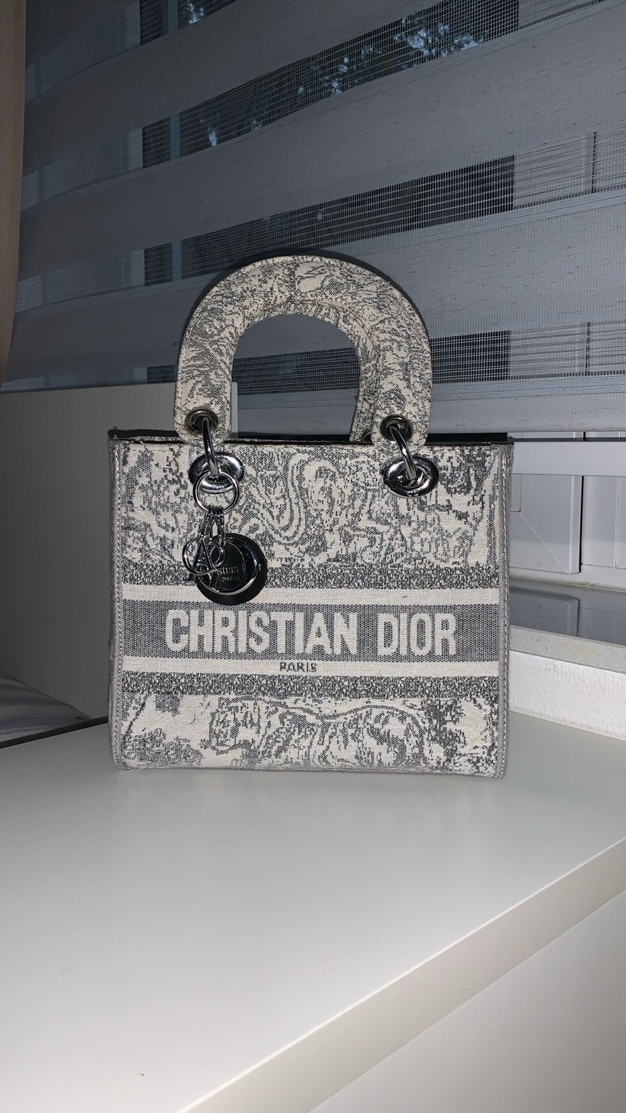 Nieuwe en ongebruikte Christian Dior tas, Ophalen of Verzenden, Nieuw, Grijs, Handtas