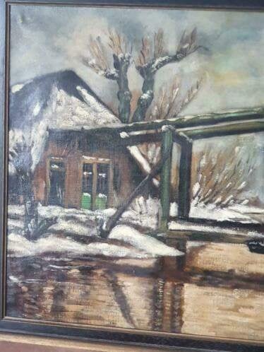 Prachtig werk van PH Jacobs winterlandschap, Ophalen