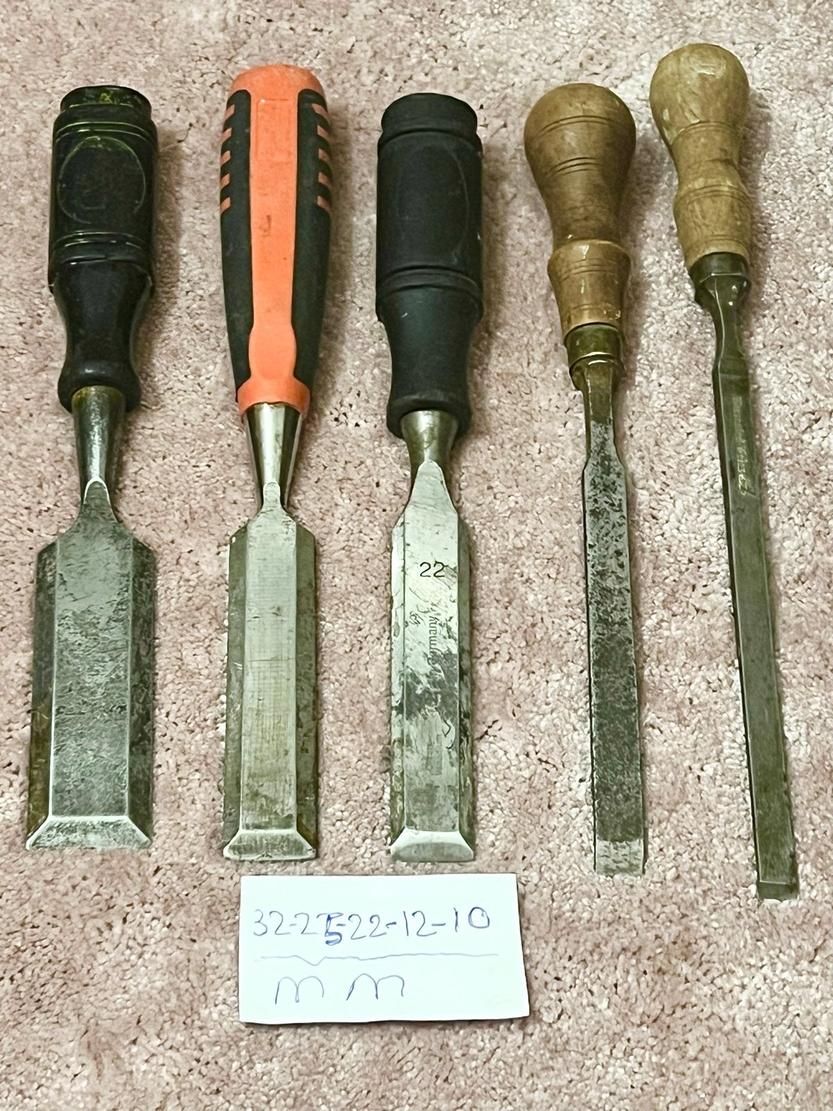 Vintage Merk Garantie Hout Steek beitels -, Ophalen of Verzenden