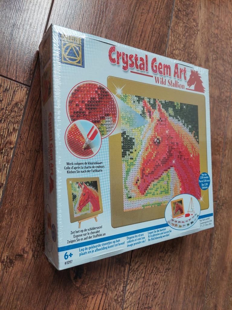 Crystal Gem Art Wild Stallion Knutselset Paard voor kind 6+, Ophalen of Verzenden