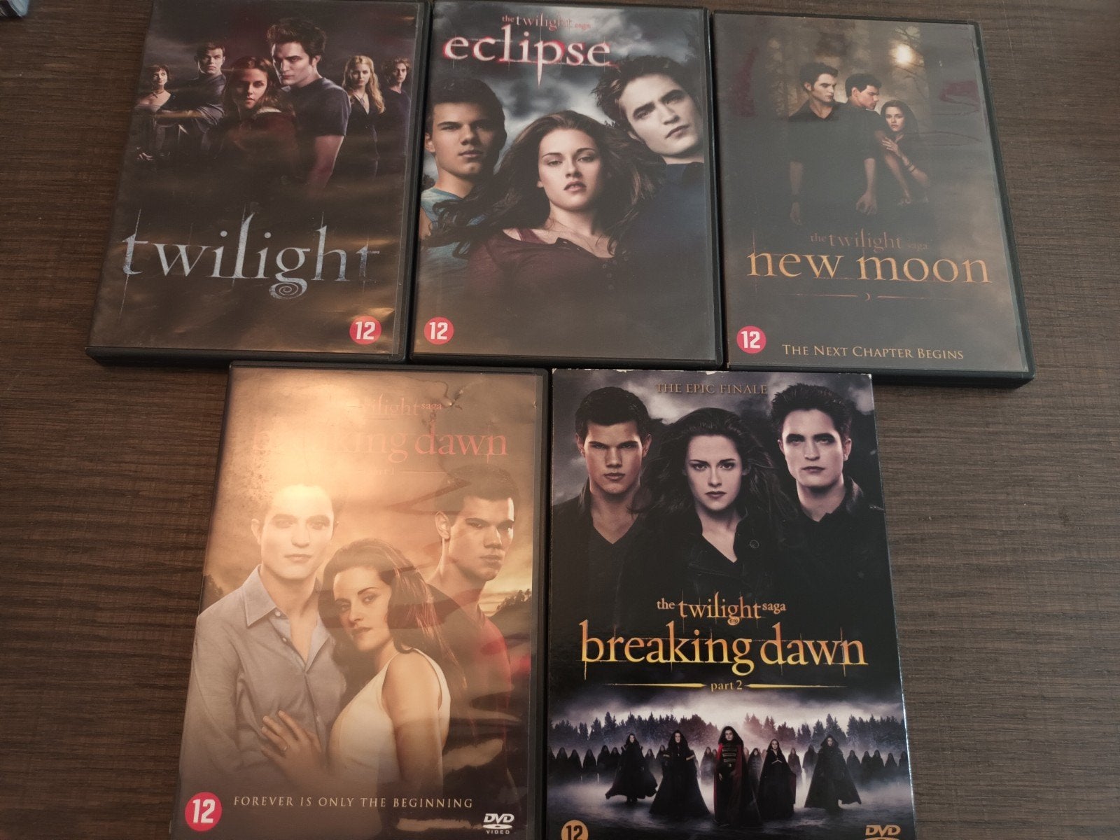 5-dvd complete reeks Twilight, Vanaf 12 jaar, Ophalen of Verzenden, Zo goed als nieuw
