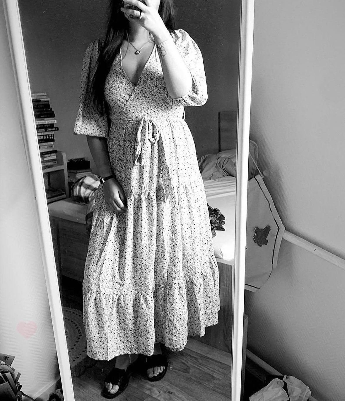 Glamorous Maxi Jurk met Bloemenprint - Maat M, Maat 38/40 (M), Wit, Ophalen of Verzenden, Zo goed als nieuw