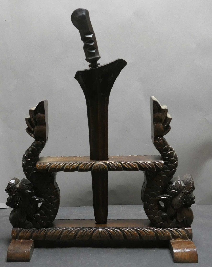Stokoude 9 luk Keris uit Bali KQ3 kunst Indonesie magisch, Antiek en Kunst, Ophalen of Verzenden