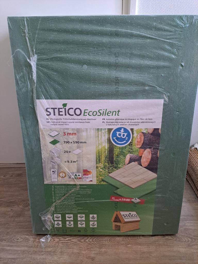 4x pak Steico ondervloer 3mm, 37,2m2, Doe-het-zelf en Verbouw, Vloerdelen en Plavuizen, Ophalen, Overige materialen, 30 cm of meer