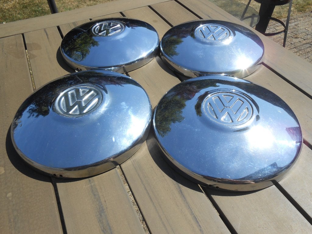 vw volkswagen bus T2 T3 wieldoppen set chroom!, Ophalen of Verzenden, Gebruikt, Volkswagen