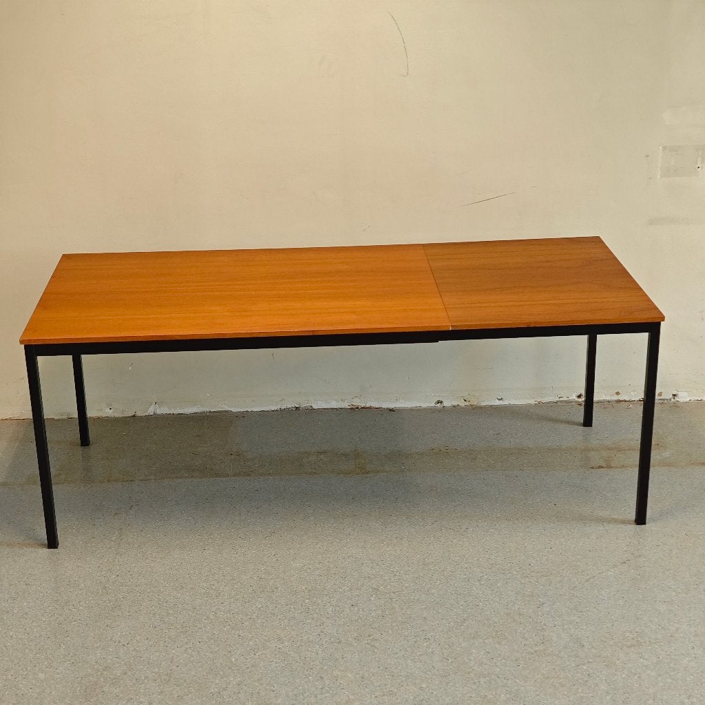 Vintage Gispen 3707 'Telescope' eettafel, Gebruikt, 50 tot 100 cm, Vijf personen of meer, Onbekend
