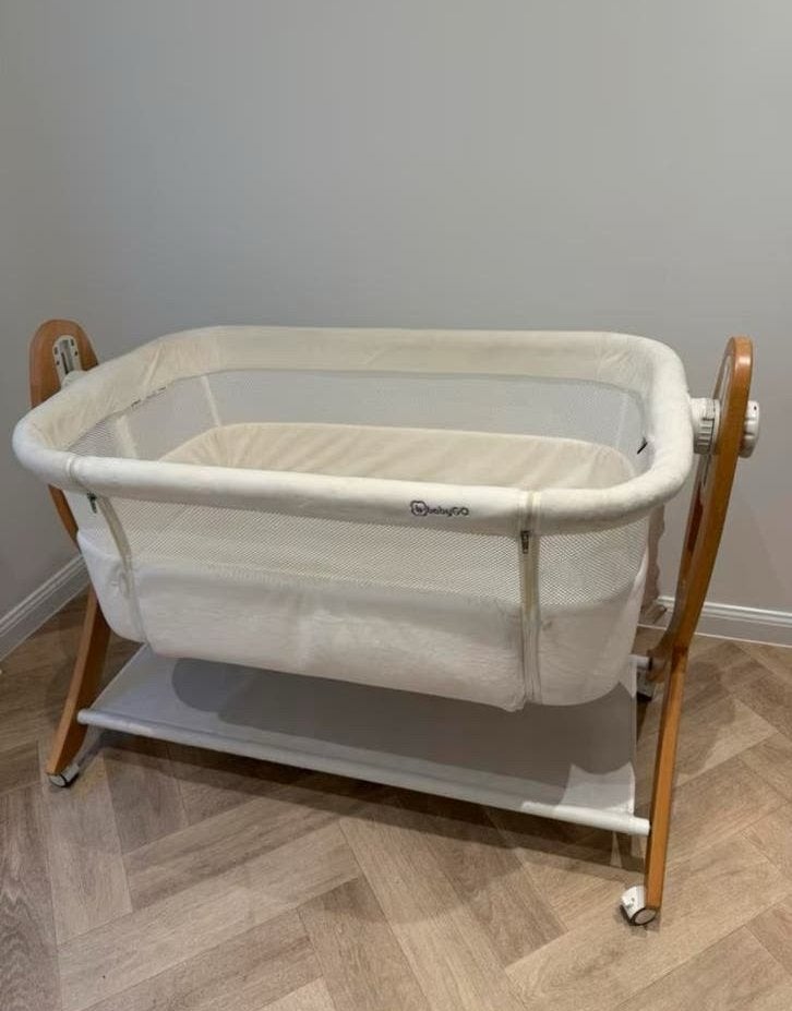 BabyGo cosleeper/wieg Velvet Crème 60x120cm, Ophalen, Zo goed als nieuw, Wieg
