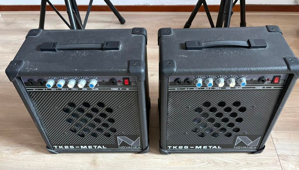 Novanex TK25 Metal (2x), Ophalen, Gebruikt, Minder dan 500 watt, Keyboardversterker