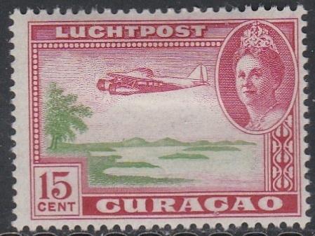 Curacao 1942 LP27 Luchtpost 15c, Ongebruikt, Ophalen of Verzenden, Postfris