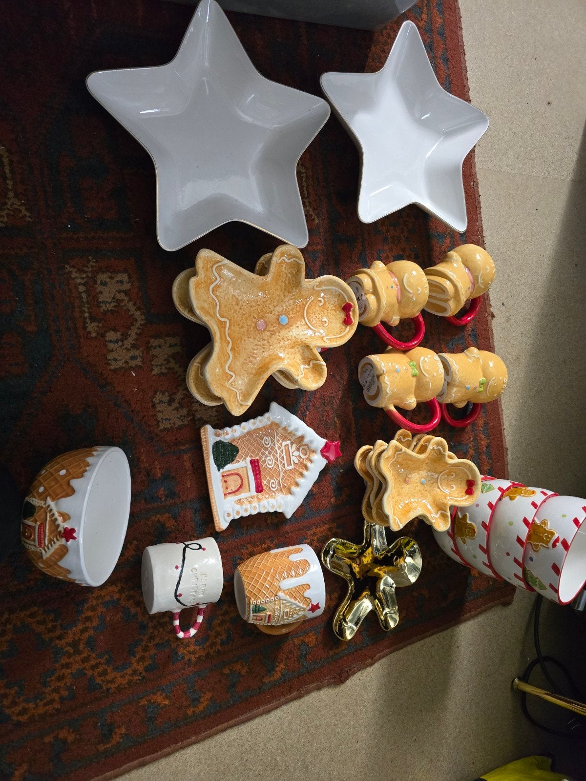 Kerst serviesgoed: Peperkoekmannetjes en meer!, Gebruikt, Overige merken, Keramiek, Ophalen of Verzenden