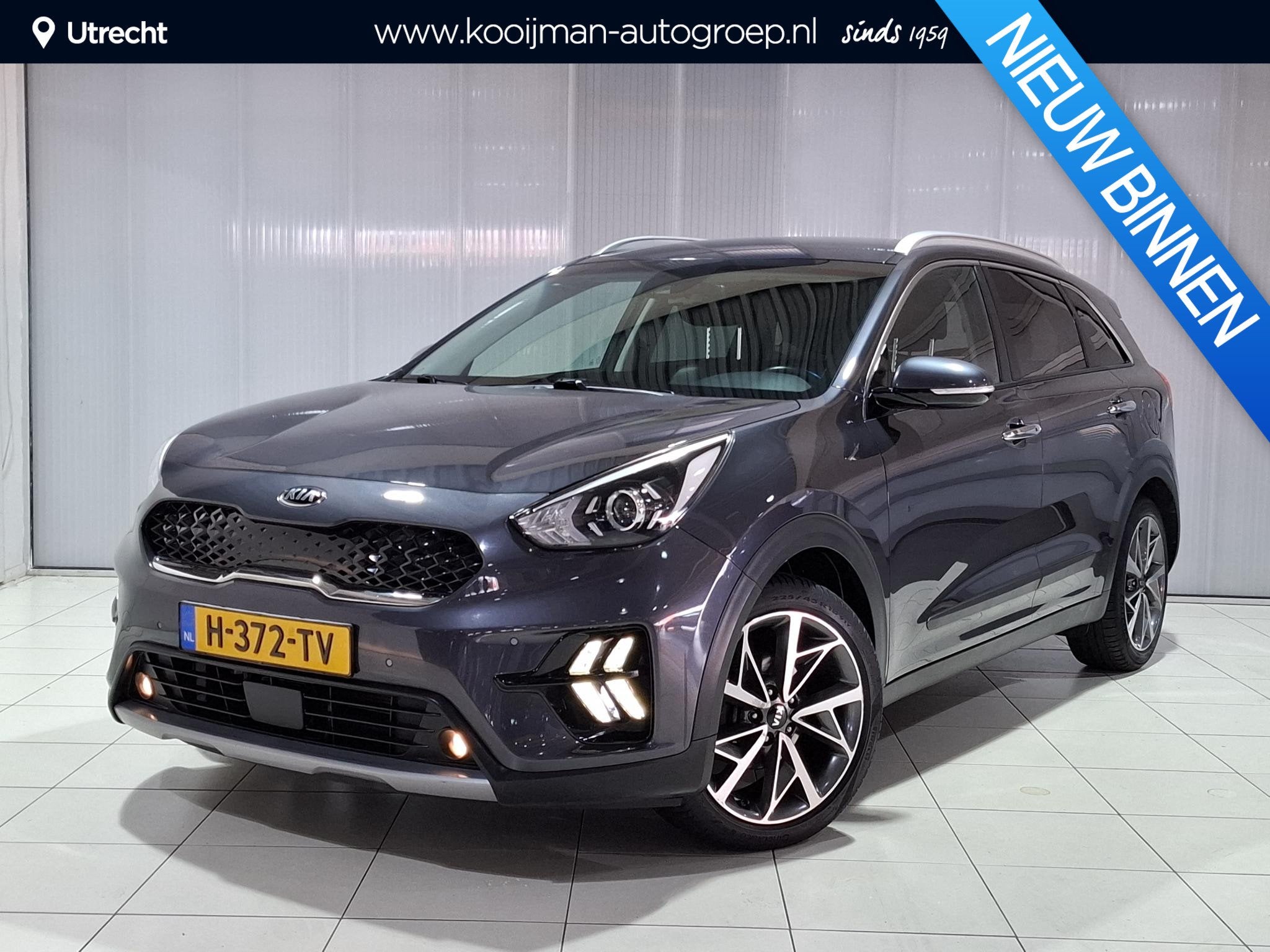 Kia Niro 1.6 GDi Hybrid DynamicPlusLine Mooiste NIRO van Ned, Auto's, Kia, Gebruikt, Euro 6, 2 kWh, Leder en Stof