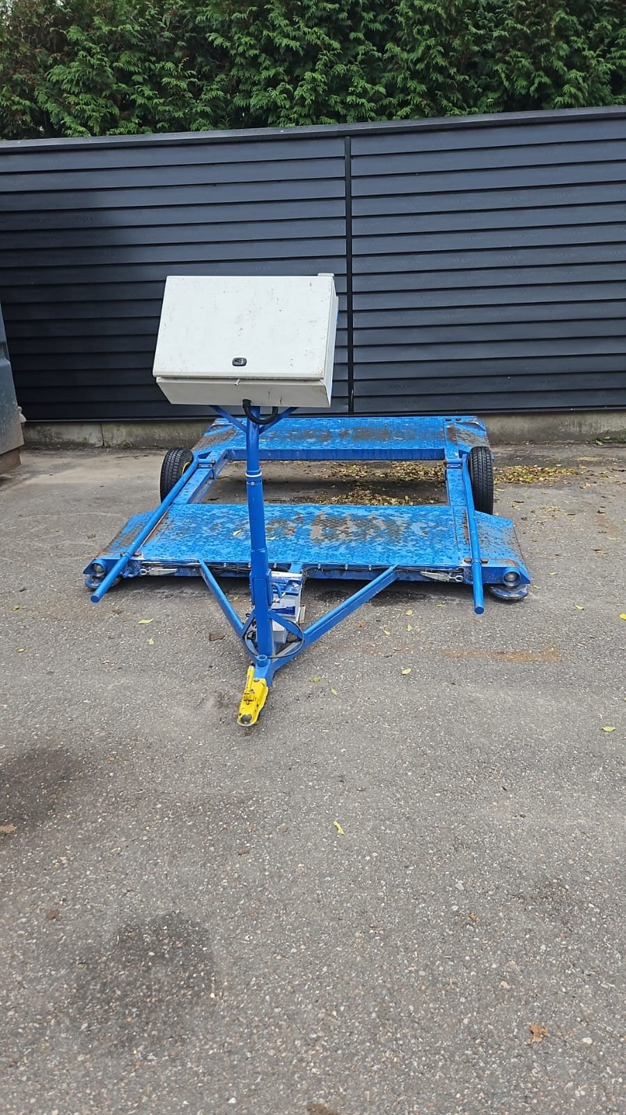 mobiele weegbrug., Ophalen