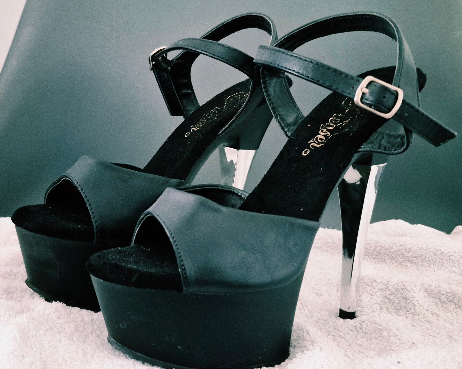 Zwarte Pleaser Captiva 609 plateauhakken met enkelbandje, Kleding | Dames, Ophalen, Zwart, Pleaser Captiva 609, Zo goed als nieuw