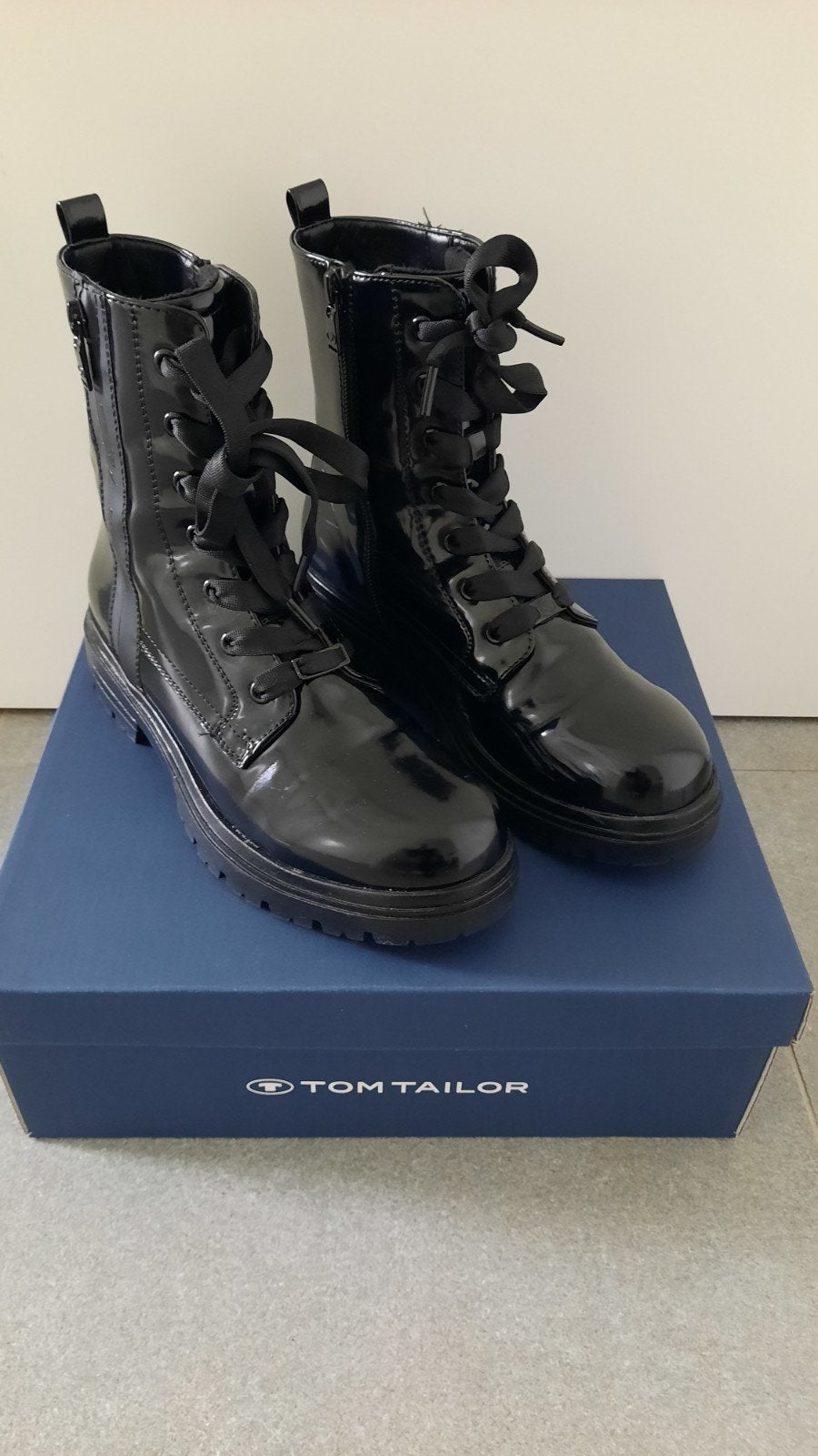 Tom Tailor biker boots, zwart, gevoerd, maat 39, Zwart, Lage of Enkellaarzen, Zo goed als nieuw, Tom Tailor