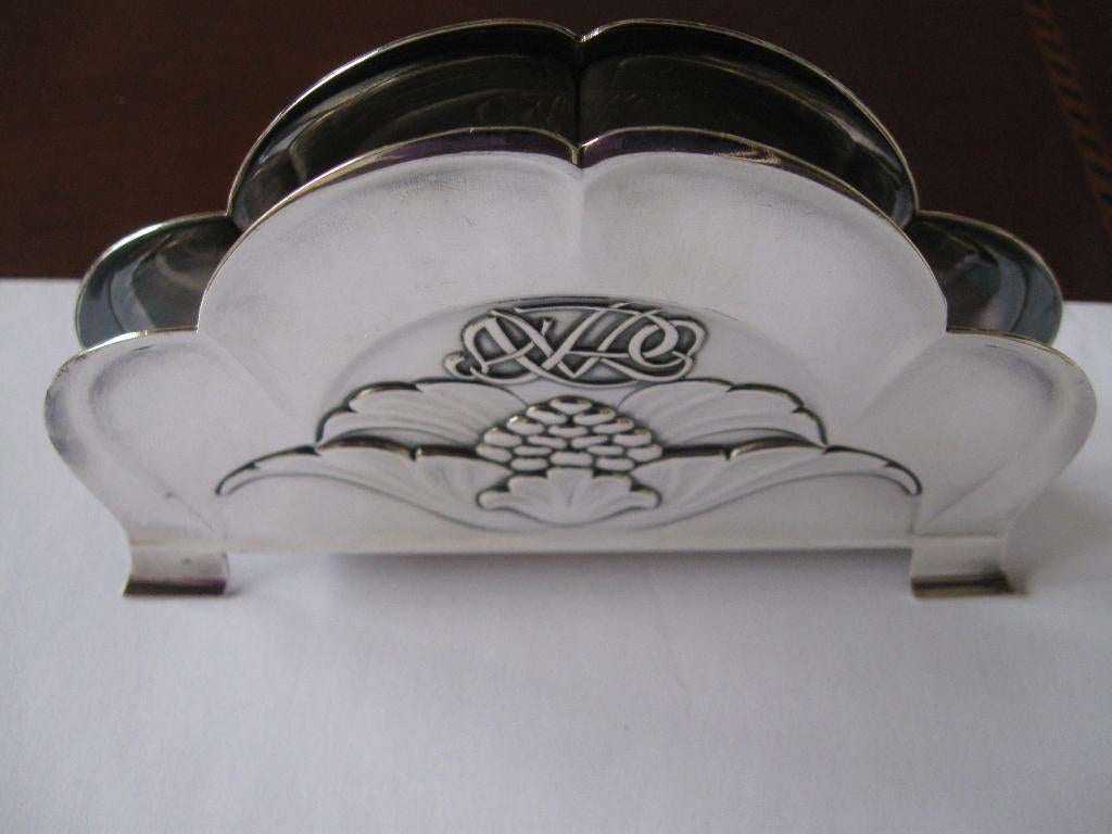Prachtige servetstandaard in het art deco model, Ophalen of Verzenden