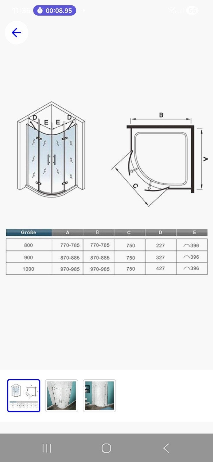 Nieuwe Douchecabine 900x900mm - Nieuw in doos, Ophalen, Nieuw, Douche
