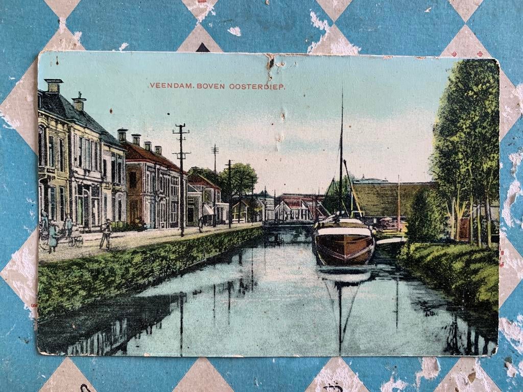 1912 Veendam - Boven Oosterdiep (KA), Verzamelen, Ansichtkaarten | Nederland, Ophalen of Verzenden, Voor 1920, Gelopen, Groningen