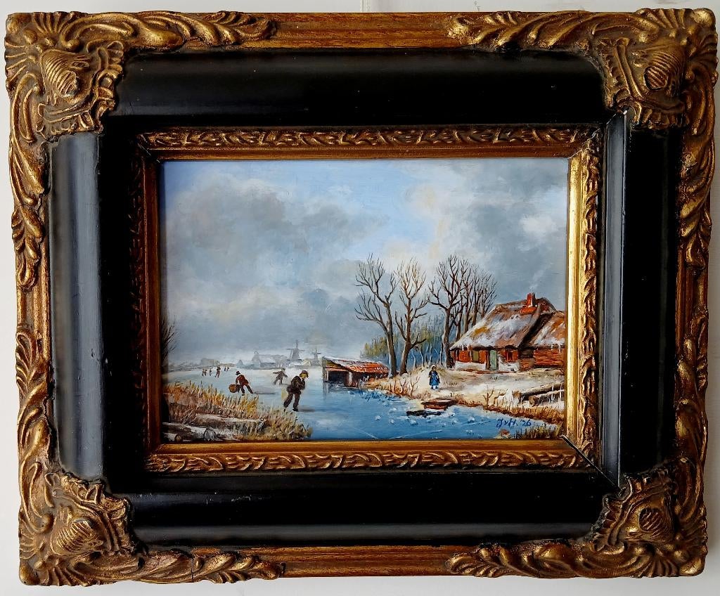 Petit Hiver, Antiek en Kunst, Kunst | Schilderijen | Klassiek, Ophalen of Verzenden