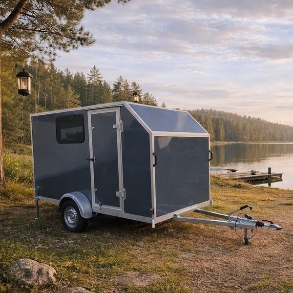 Carpo, de compacte mini-caravan, teardrop of kleine caravan, Caravans en Kamperen, Overige merken, Tot en met 2, Bedrijf, Openslaande ramen