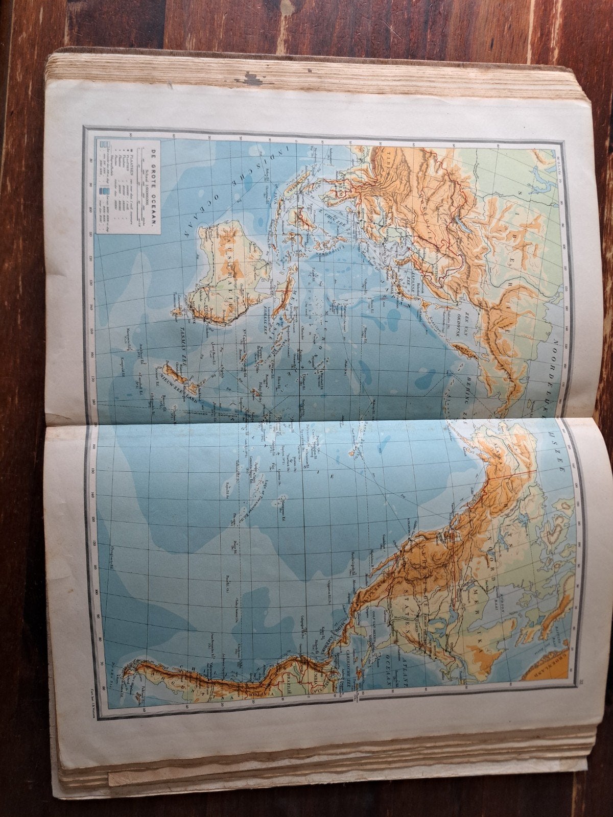 Bos-Niermeyer Schoolatlas der Gehele Aarde 1939, Gelezen, Bosatlas, J.R. Bos - J.F. Niermeyer, Ophalen of Verzenden