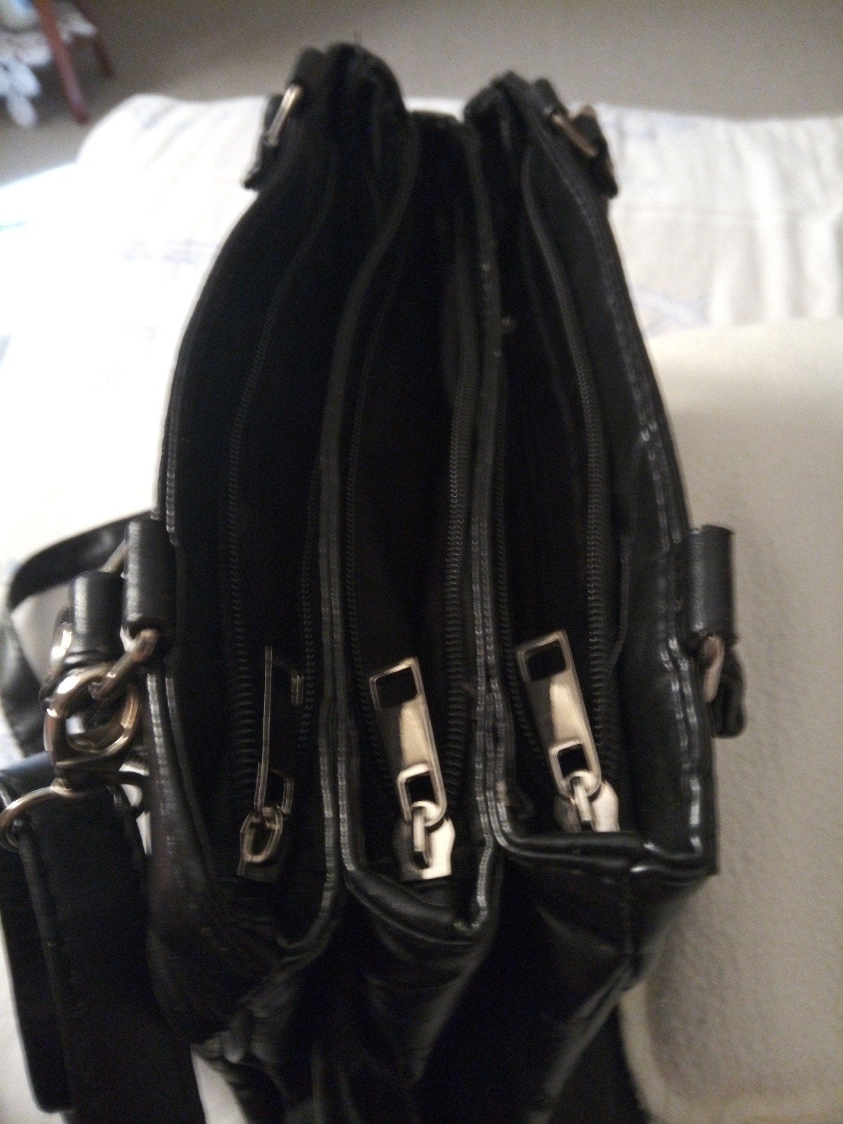 Ruime Patchwork Handtas Schoudertas Lederlook NIEUW !!!, Ophalen of Verzenden, Nieuw, Zwart, Handtas