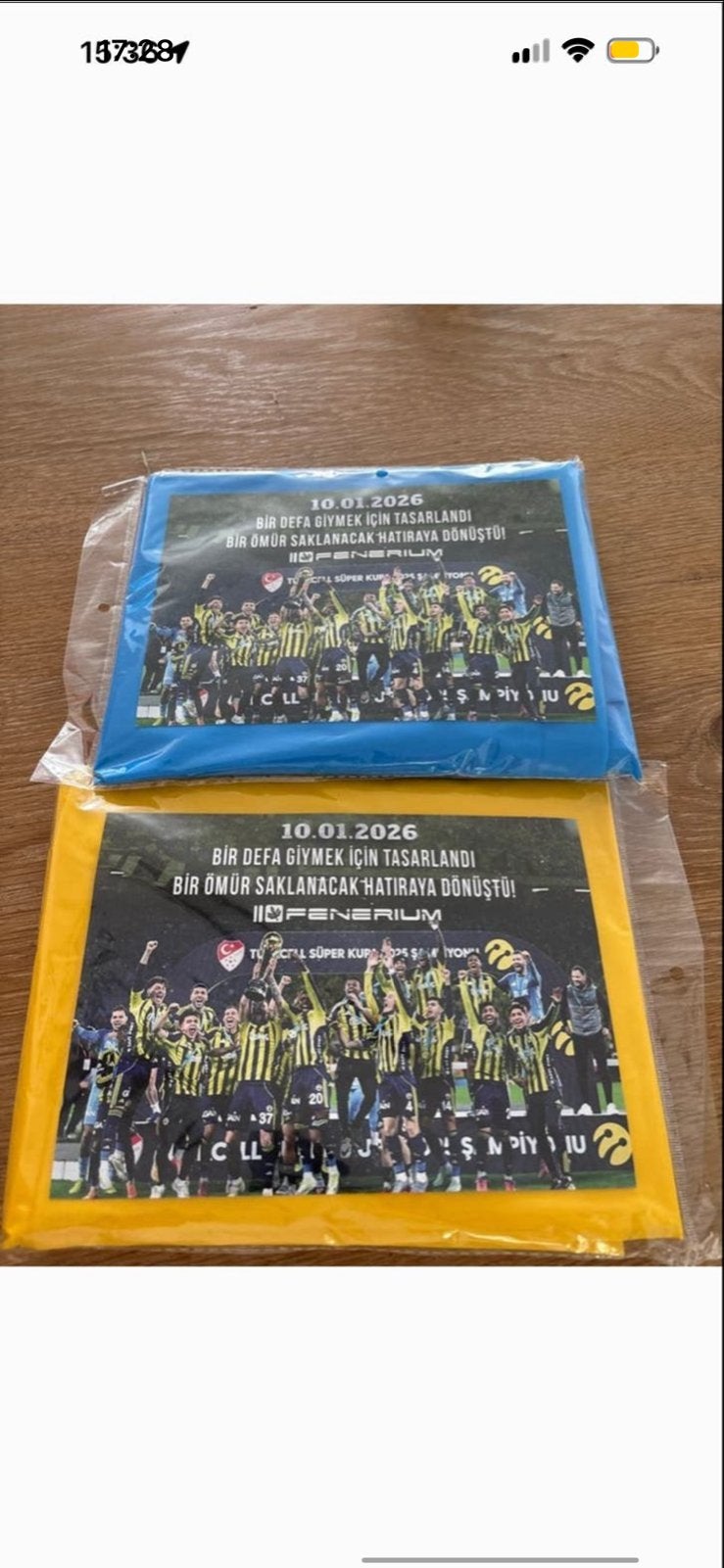 Fenerbahçe Regenponcho's - Nieuw en Ongebruikt, Ophalen, Maat 46/48 (XL) of groter, Nieuw, Overige thema's
